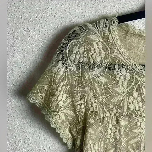 Sundance Size Small Lace Dress Cream Ivory Cap Sleeves Boho Cottagecore Romantic - Picture 3 of 7
